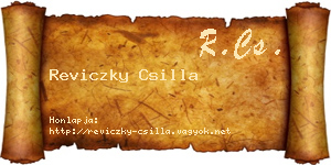 Reviczky Csilla névjegykártya
